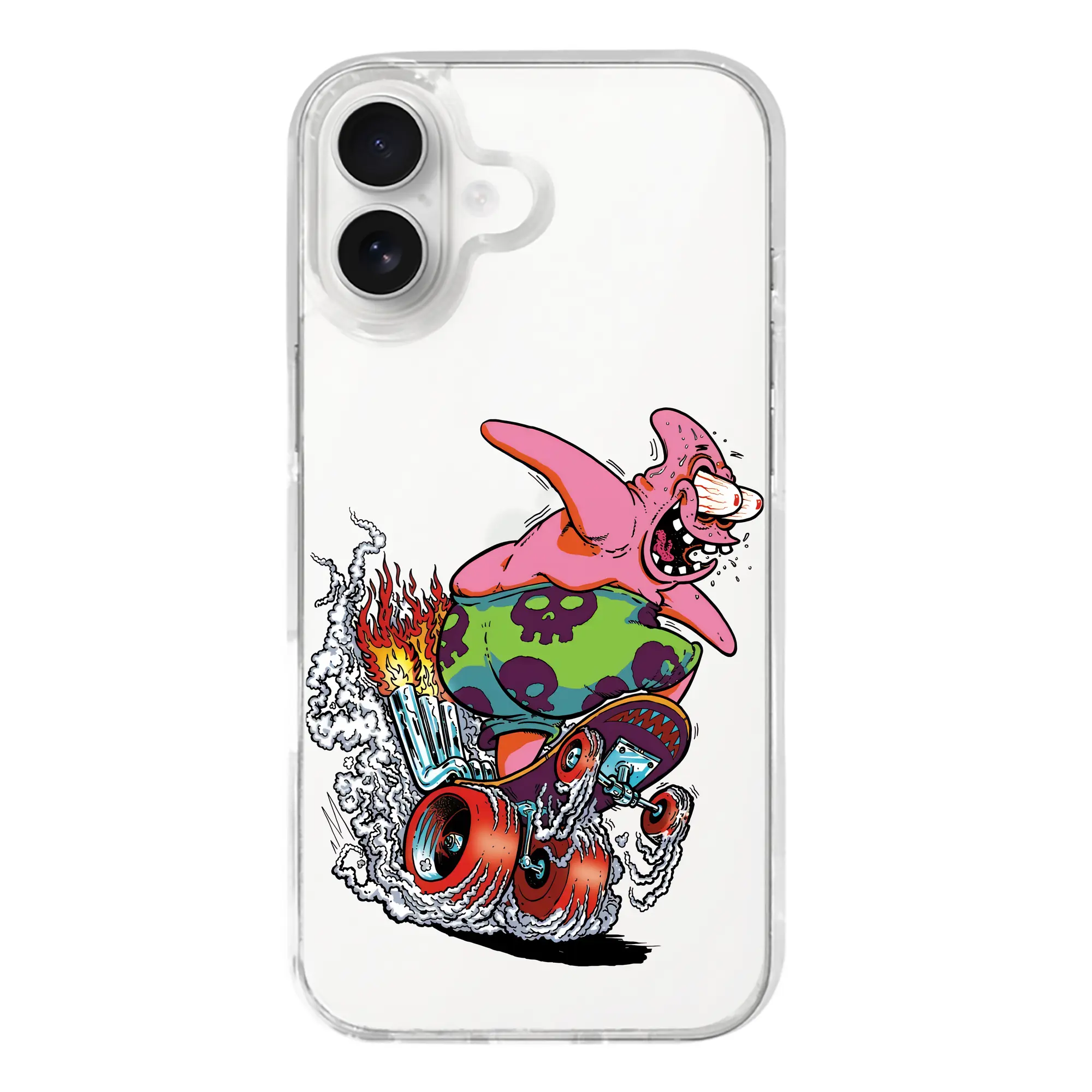 スポンジボブ グッズ パトリック・スター - iPhone 17シリーズ 透明スマホケース – 薄型・耐衝撃・精密フィット保護カバー